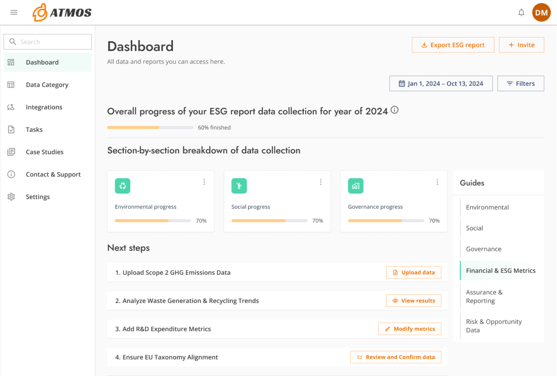 Compliance Reporting Interface